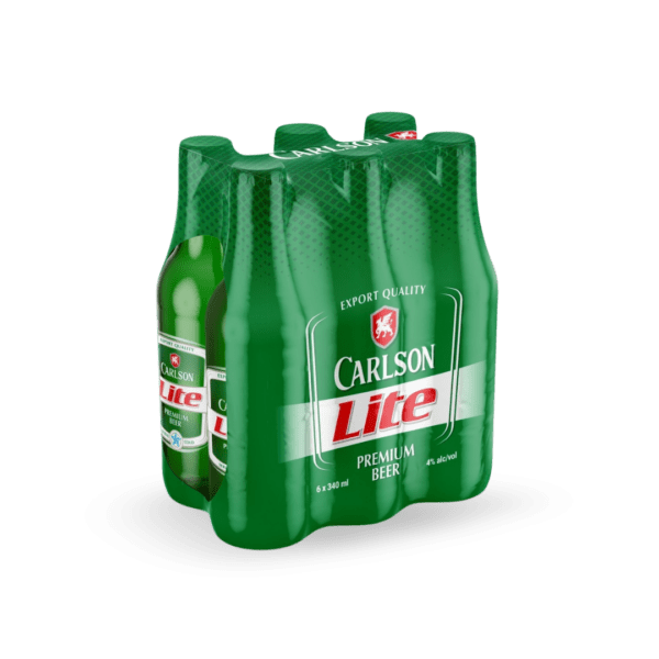 Carlson Lite 340ml Bottle x 6 pack Carlson Lite 340ml Bottle