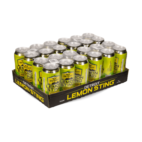 Detroit RTD Lemon Sting 440ml Can x 24 case Detroit Lemon Sting 440ml