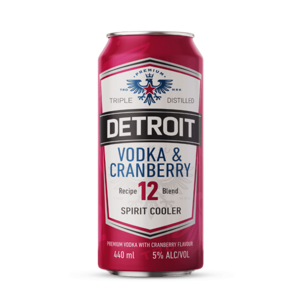 Detroit RTD Vodka & Cranberry 440ml Can Detroit Vodka & Cranberry 440ml