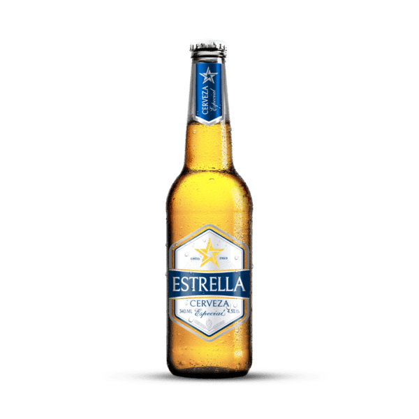 Estrella Cerveza 340ml Glass Bottle