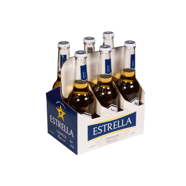 Estrella Cerveza 340ml Glass Bottle