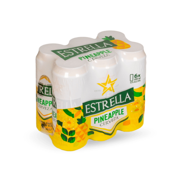 Estrella Pineapple 500ml Can x 6 pack Estrella Pineapple 500ml Cans