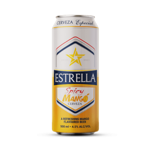 Estrella Spicy Mango Cerveza 500ml Cans