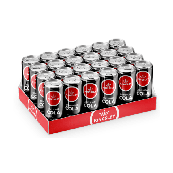 Kingsley Cola Zero Sugar 300ml Can x 24 case Kingsley Cola Zero 300ml Cans