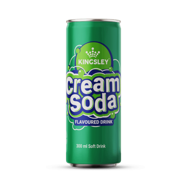 Kingsley Cream Soda 300ml Can Kingsley Cream Soda 300ml Cans