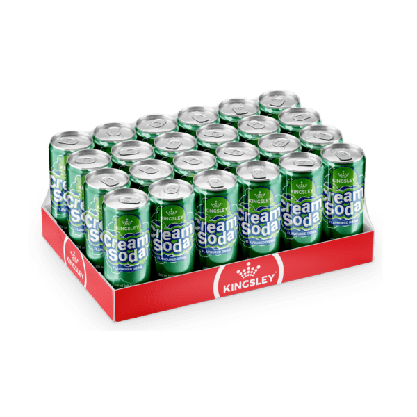 Kingsley Cream Soda 300ml Can Case of 24 Kingsley Cream Soda 300ml Cans