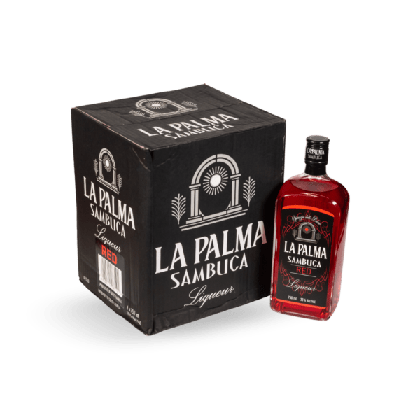 La Palma Red Sambuca 750ml Bottle x 6 box (2) La Palma Red Sambuca 750ml