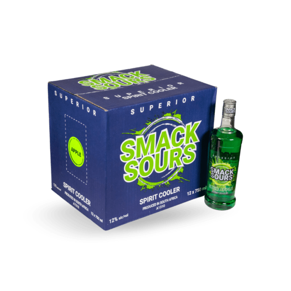 Smack Sours Bubblegum 750ml x 12 (4) Smack Apple Sours 750ml