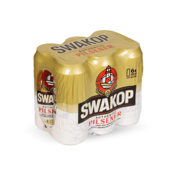 Swakop Pilsener 500ml Can x 6 pack Swakop Pilsner 500ml
