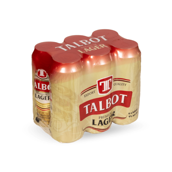 Talbot Lager 500ml Can x 6 pack Talbot Lager 500ml